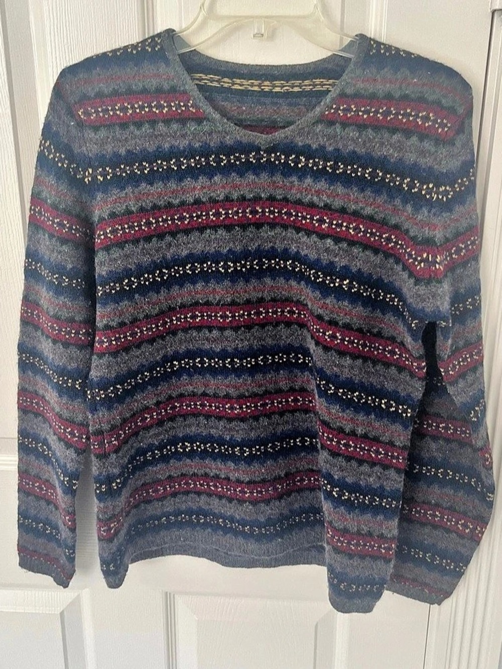 Lauren Ralph Lauren Fair Isle Nordic Wool Sweater | Large